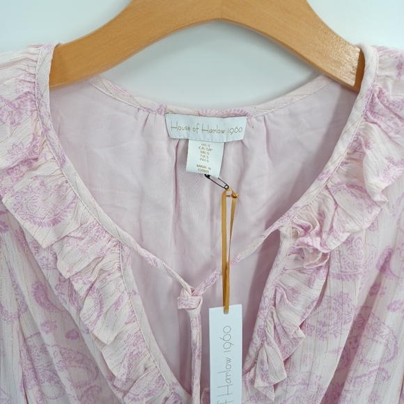 House of Harlow 1960 Liliac Paisley Mini Dress - Picture 6 of 9